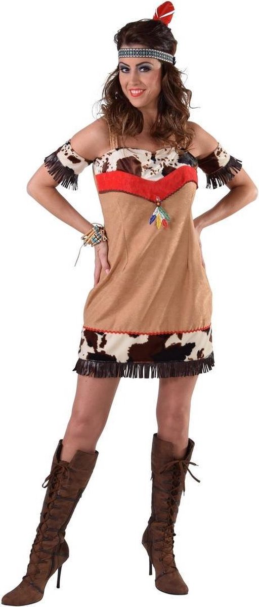 Indiaan Kostuum | Indiaanse Squaw Wilde Wigwam | Vrouw | Large | Carnaval kostuum | Verkleedkleding